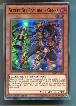 Yu-Gi-Oh! Secret Six Samurai Genba Super Rare englisch SPWA-EN002 Sechs Samurai - Image 1