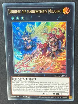 Uzuhime die Manifestierte Mikanko MZMU-DE018 Ultra Rare Deutsch NM YUGIOH - Image 1