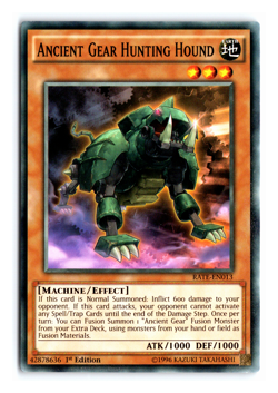 Ancient Gear Hunting Hound - RATE-EN013 - Common 1st Edition - Yugioh - Image 1