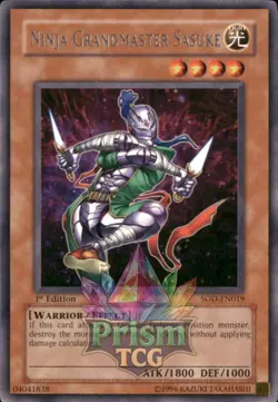 1st ed Ninja Grandmaster Sasuke rare SOD-EN019 Yugioh - Image 1