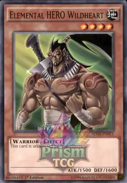 1st Ed Elemental HERO Wildheart SDHS-EN011 Yugioh - Image 1
