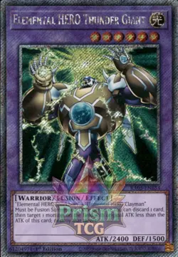 1st ed Elemental HERO Thunder Giant Platinum SR RA03-EN153 Yugioh - Image 1