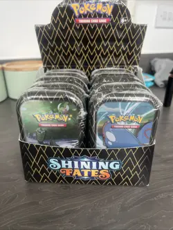 Pokemon Shining Fates 10 Mini Tins Sealed Case (Total of 20 Boosters inside) - Image 1