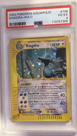 Pokemon Aquapolis Crystal Kingdra Holo 148/147 PSA 4 - Image 3