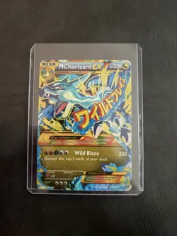 Mega M Charizard EX HOLO Pokemon Card 108/111 Flashfire HP 230 Ultra Rare - Image 1