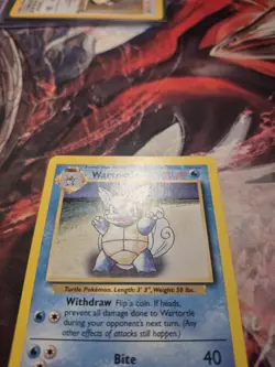 Pokemon Wartortle 42/102 Base Set 1999 LP Evolution Box Error Misprint Uncommon - Image 2