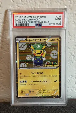 2016 POKEMON JPN XY PROMO LUIGI PIKACHU 295/XY-P PSA 9 - Image 3