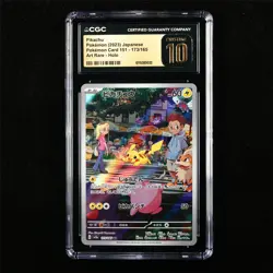 CGC 10 PRISTINE 2023 Pokemon JPN Pikachu 173/165 AR - Image 1