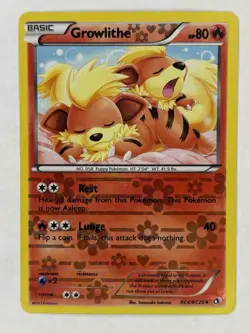 Growlithe RC4/RC25 Legendary Treasures Radiant Collection Holo Pokemon Card MP - Image 1