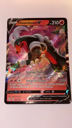 Pokemon Houndoom V Ultra Rare Holo Darkness Ablaze 021/189 TCG Card English - Image 1