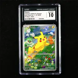 CGC 10 GEM MINT 2025 Pokemon CHN Pikachu 08/09 Art Rare (2) - Image 1