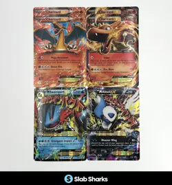 CHARIZARD EX x4 M SWAMPERT EX M ABSOL EX LOT OF 4 JUMBO HOLO CARDS - Image 1