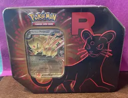 ❤🖤Destined Rivals Team Rocket Tin Persian Factory Sealed Pokemon TCG🖤❤ - Image 1