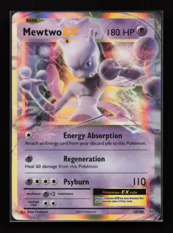 Mewtwo EX 52/108 Holo Rare EX Evolutions Pokemon Near Mint - Image 1