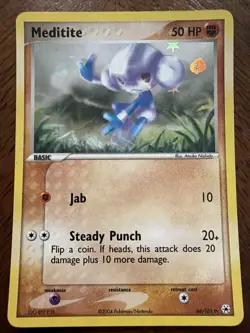 Meditite Reverse Holo EX Hidden Legends Card 66/101 NM Pokemon TCG - Image 1