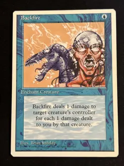 1x Backfire (62) 4th Fourth Edition LP MTG Magic the Gathering x1 MKE - Image 1