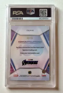 KAKAWOW COSMOS DISNEY 100 CARD SIGNATURE IRON MAN PSA 10 48/88 CDQ-IA-45 - Image 2