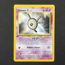 Unown K 58/64 1st Edition Neo Revelation Pokemon Card - Image 2