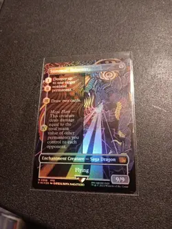 Summon: Bahamut MtG Magic the Gathering Final Fantasy Borderless Foil Card 0356 - Image 1