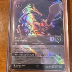 Disney Piglet - Sturdy Swordsman Character Lorcana TCG Card 221/204 enchanted - Image 1