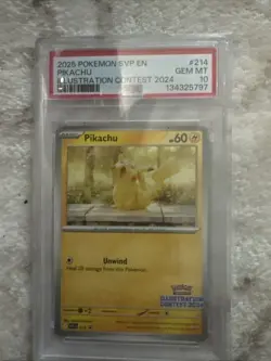 Pikachu - 214 (Illustration Contest 2024) 214 Sv: Scarlet & Violet Promo Card - Image 1
