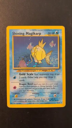 Pokemon Neo Revelation Shining Magikarp 66/64 Unlimited Holo Card Vintage MP - Image 1