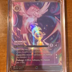 Disney Archimedes - Electrified Owl Character Lorcana TCG Card 208 Enchanted - Image 1