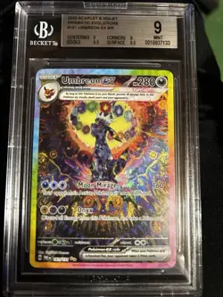 Pokemon Umbreon EX TCG Prismatic Evolutions Holo Card 161/131 BGS MINT 9 - Image 1