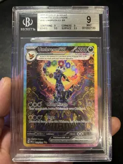 Pokemon Umbreon EX TCG Prismatic Evolutions Holo Card 161/131 BGS MINT 9 - Image 2