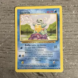 Pokemon Squirtle 63/102 Base Set 40 HP Basic Common Italian 1999 Regular Card - Image 1