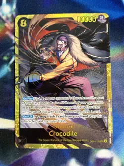 One Piece Card Game OP14-120 Crocodile SEC NM Alt Art Foil ENGLISH - Image 1