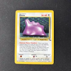 Pokemon Card Fossil Set Holo Ditto 3/62 WOTC - Image 1