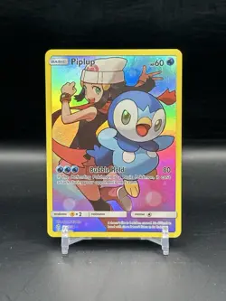 Pokemon Card TCG Piplup Full Art 239/236 Sun and Moon Cosmic Eclipse 2019 NM - Image 1