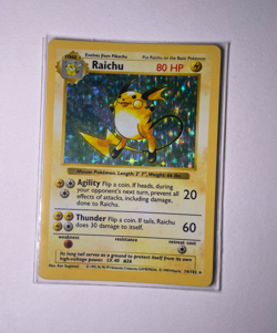 SHADOWLESS Raichu 14/102 Base Set 1999 Holo Rare WOTC Pokemon Card TCG Ungraded - Image 1