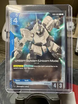 Gundam Card Game Singles GD01-005 R Unicorn Gundam Unicorn Mode New Type Rising - Image 1