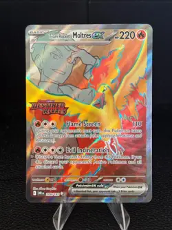 Team Rocket's Moltres ex 208/182 Ultra Rare Destined Rivals Pokemon Near Mint - Image 1
