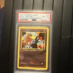 Pokemon Movie Promo Entei #34 Reverse Foil PSA 8 - Image 1