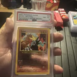 Pokemon Movie Promo Entei #34 Reverse Foil PSA 8 - Image 3