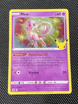 Mew 011/025 Celebrations Holo Pokemon Card - Image 1