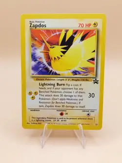 Zapdos Pokemon Black Star Promo #23 WOTC 1999-2000 Aoki Error NM - Image 1