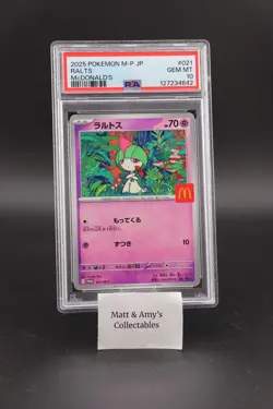 2025 POKEMON JPN M-P PROMO MCDONALD'S #021 RALTS PSA 10 - Image 1