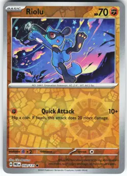 Riolu 050/131 Pokemon SV: Prismatic Evolutions Reverse Holo Common NM - Image 1