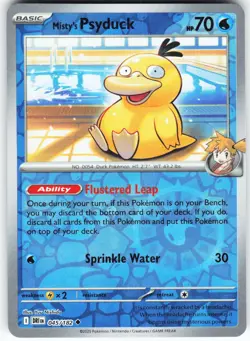 Misty's Psyduck 045/182 Pokemon SV10: Destined Rivals Reverse Holo Uncommon NM - Image 1