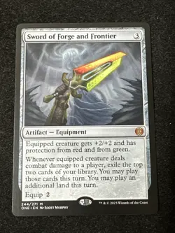 Sword of Forge and Frontier MtG Magic Phyrexia All Will Be One Mythic NM Regular - Image 1