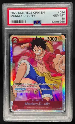 2022 One Piece Romance Dawn Monkey.D.Luffy Super Rare PSA 10 Gem Mint #OP01-024 - Image 1