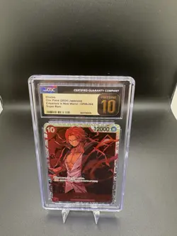 Shanks OP09-004 Super Rare Emperor's in New World One Piece CGC Pristine 10 - Image 2