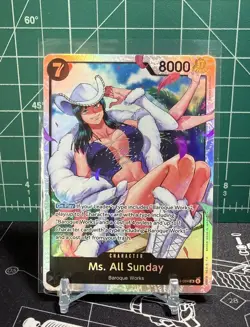 One Piece TCG: Ms. All Sunday OP14-084 SR The Azure Sea’s Seven NM ENG Foil - Image 1