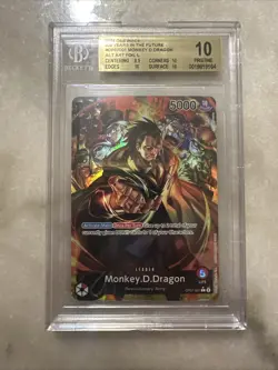 2024 One Piece Op07 Monkey.d.dragon Leader Alt Art En Bgs Pristine 10 Op07-001 - Image 1