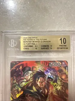 2024 One Piece Op07 Monkey.d.dragon Leader Alt Art En Bgs Pristine 10 Op07-001 - Image 2