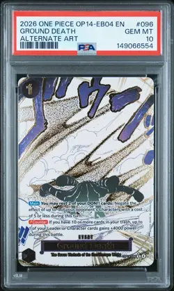 2026 One Piece OP14-EB04 Ground Death Alternate Art #096 PSA 10 - Image 1